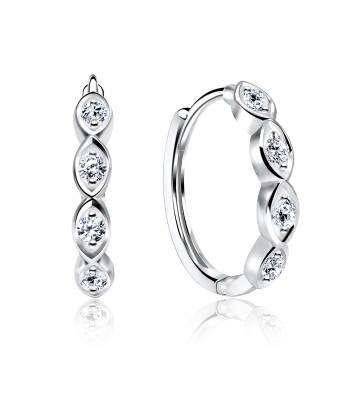 CZ Silver Huggies Earring HO-1631